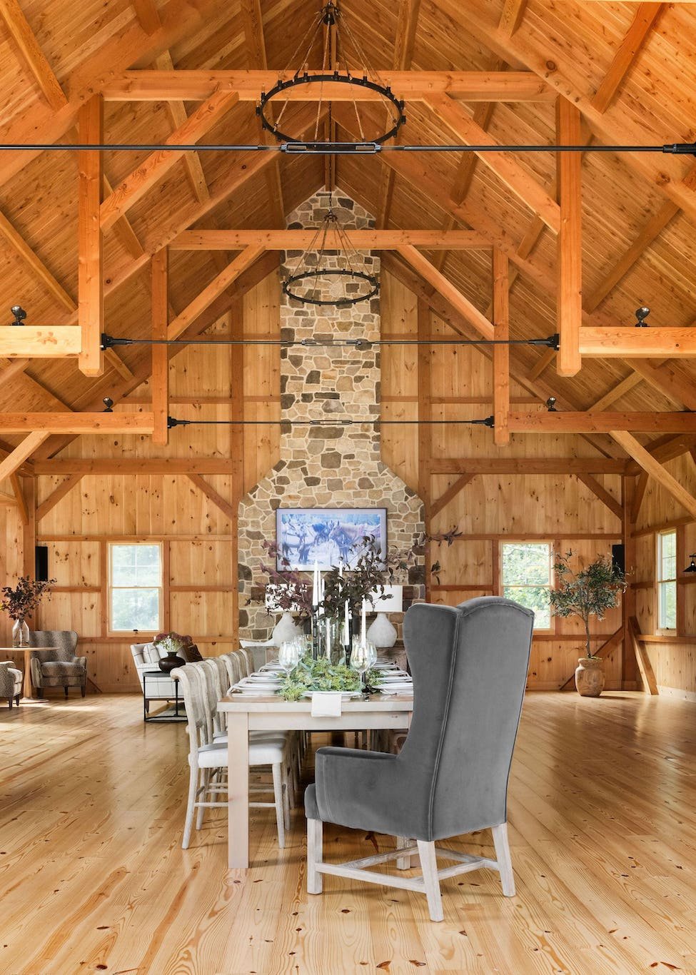 end of dining table head seat in party barn stephanie kraus designs